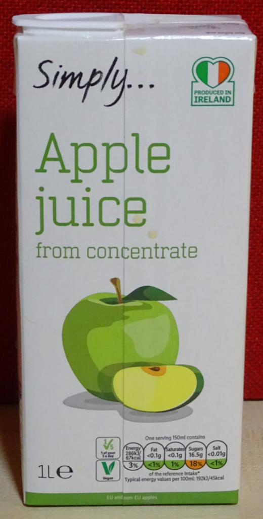 Lidl's Simply Apple Juice from concentrate