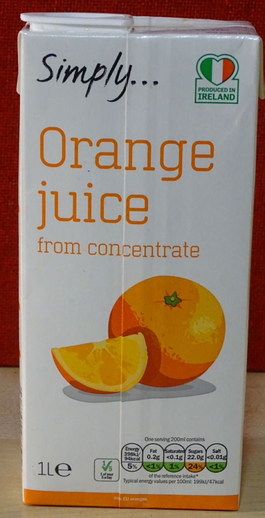 orange juice from lidl