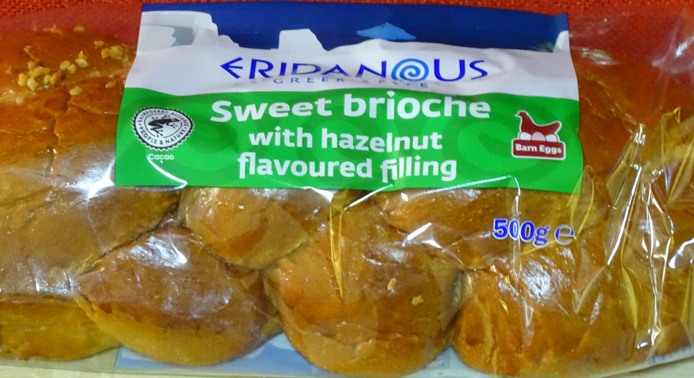 Lidl's Eridanous Sweet Brioche with Hazelnut Filling