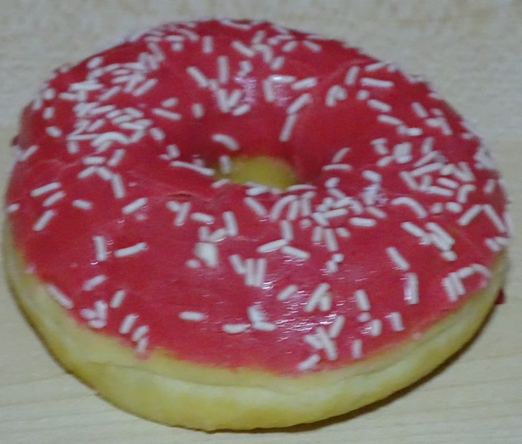Lidl's Pink Iced Ring Doughnut