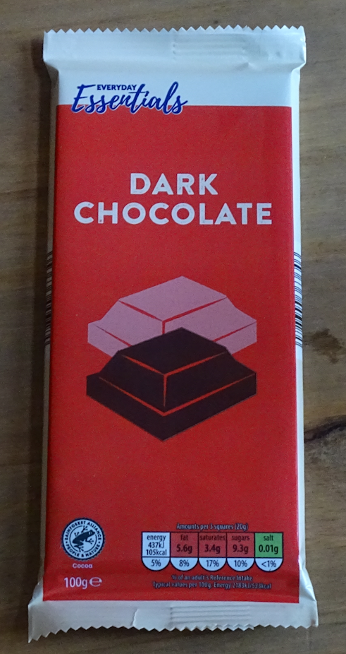 Everyday Essentials Dark Chocolate from Aldi